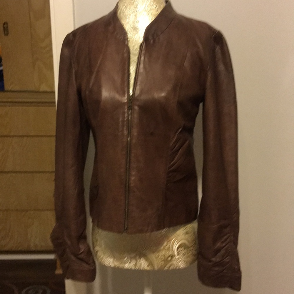 Nordstrom Leather Zip Jacket